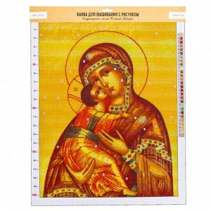 Канва для вышивания с рисунком «Владимирская Божья Матерь», 47 х 39 см