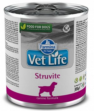 Фармина/Farmina конс. Vet Life Struvite корм для собак при заболеваних МКБ струвитного типа 300г*6