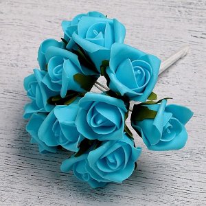 Букет "Роза" 13 цветков, голубой