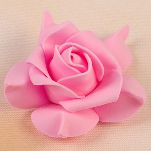Набор цветов для декора из фоамирана, D=7,5 см, 4 шт, розовый