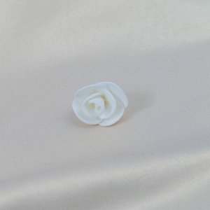 Набор цветов для  декора "Роза", из фоамирана, D=2 см, 10 шт, белый