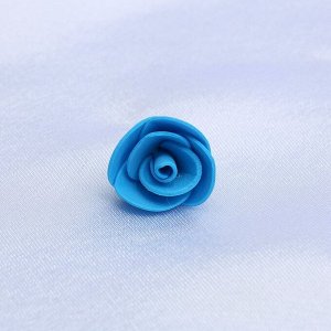 Набор цветов для  декора "Роза", из фоамирана, D=2 см, 10 шт, синий
