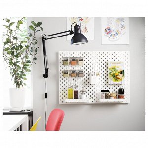 Лампа офисная ИКЕА , E27, 13 Вт, цвет : серый