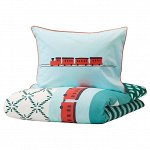 КЭППХЭСТ Пододеяльник и 1 наволочка, лоскутный, игрушки, 150x200/50x70 см
