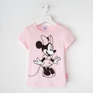 Футболка детская Disney "Минни", рост 110-116 (32), розовый