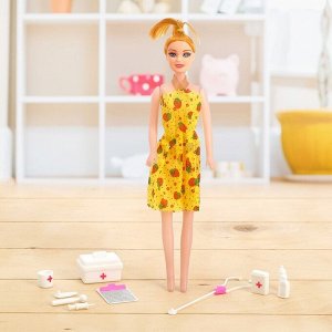 Кукла модель "Рина" в платье с аксессуарами, МИКС