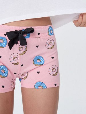 Пижамный комплект из двух предметов с принтом "пончики"