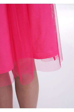 #90711 Платье т.розовый