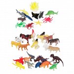ИГРОЛЕНД Набор фигурок животных &quot;Зоомир&quot;, 12шт, PVC, 12,5x17x3см