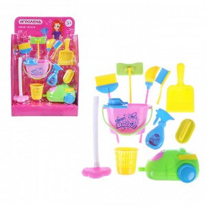 Набор игровой "Мебель мини"/Детские аксессуары для кукол/Игровой набор для уборки