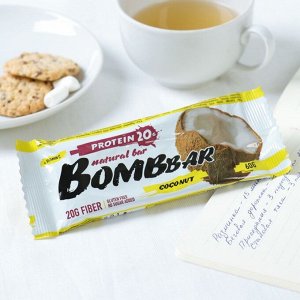 Протеиновый батончик BOMBBAR, кокос, 60 г