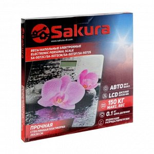 Весы напольные Sakura SA-5072C, электронные, до 150 кг, рисунок "песок"