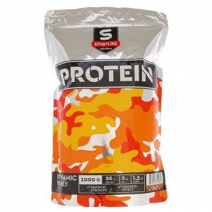 Протеин SportLine Dynamic Whey Protein, карамель, спортивное питание, 1 кг