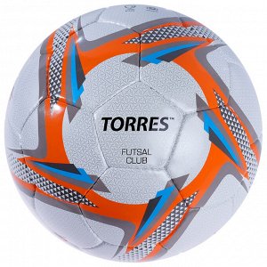 Мяч футзальный Torres Futsal Club, F30384/F30064, размер 4, 32 панели, PU, ручная сшивка