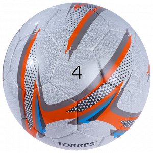 Мяч футзальный Torres Futsal Club, F30384/F30064, размер 4, 32 панели, PU, ручная сшивка