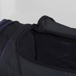 Сумка спортивная, отдел на молнии, с увеличением, 4 наружных кармана, длинный ремень, цвет серый