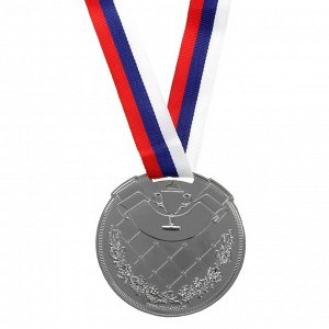 Командор Медаль призовая, триколор, 2 место, серебро, d=7 см