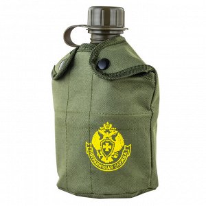 Армейская фляга для военных Пограничной службы - утеплённый подсумок цвета хаки-олива, кружка-котелок №6