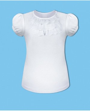 Школьная белая блузка для девочки 7872-ДШ18