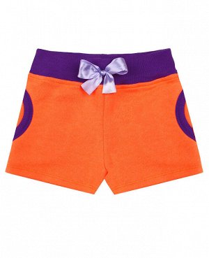 Оранжевые шорты для девочки 77174-ДЛ19