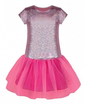 Нарядное розовое платье для девочки 83272-ДН19