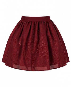Нарядная бордовая юбка для девочки 84332-ДНШ20