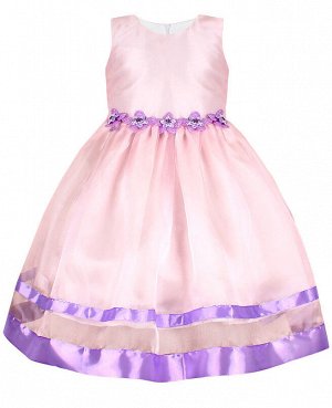 Нарядное розовое платье для девочки 84168-ДН19