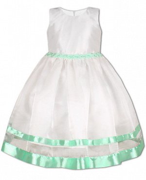 Белое нарядное платье для девочки 84165-ДН19