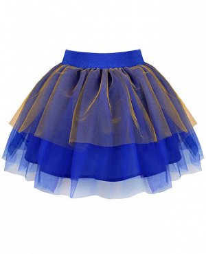 Синяя нарядная юбка из сетки для девочки 83622-ДН19