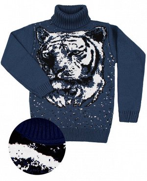 Детский свитер, синий 12131-ПВ18