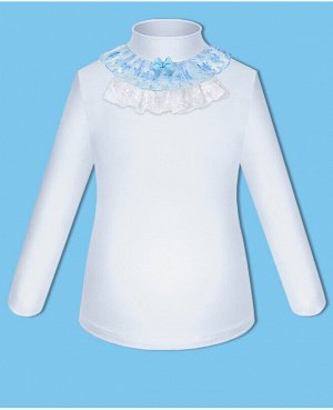 Белая школьная блузка для девочки 82812-ДШ18