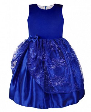 Синее нарядное платье для девочки 82612-ДН18