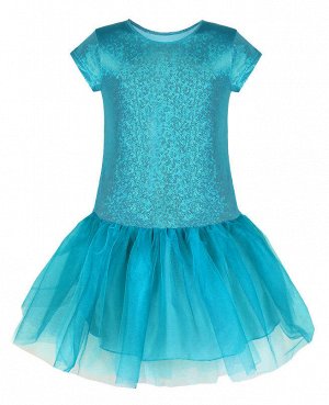 Нарядное бирюзовое платье для девочки 83274-ДН19