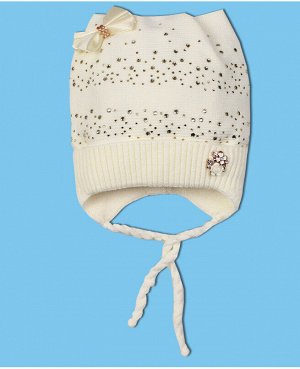 Молочная шапка для девочки 37471-ПШ18
