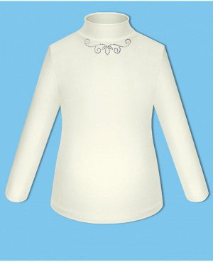 Молочная школьная блузка для девочки 74441-ДШ17