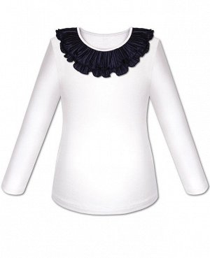 Белая школьная блузка для девочки 8064-ДШ20