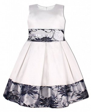 Нарядное белое платье для девочки с гипюром 83327-ДН19