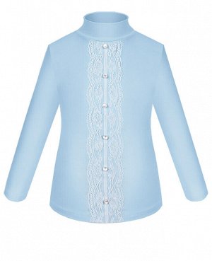 Школьная голубая блузка для девочки 83792-ДШ19