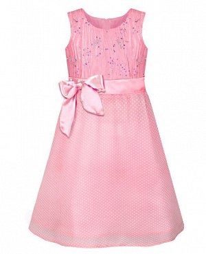 Розовое нарядное платье для девочки 80542-1СДН17
