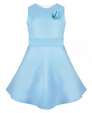 Голубое нарядное платье для девочки 76432-ДН15
