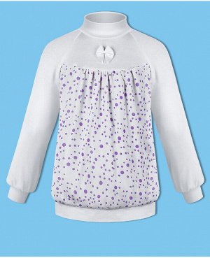 Белая школьная блузка для девочки 79383-ДШ18