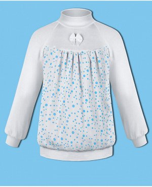 Белая школьная блузка для девочки 79382-ДШ18