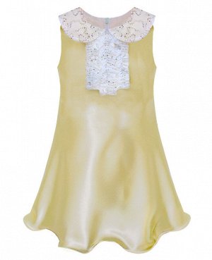 Золотистое нарядное платье для девочки 76445-ДН16