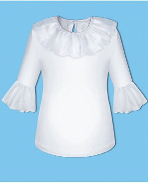 Белая школьная блузка для девочки 78753-ДШ20