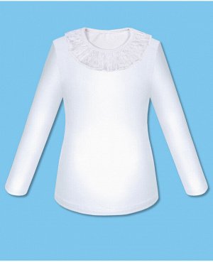Белая школьная блузка для девочки 80211-ДШ18