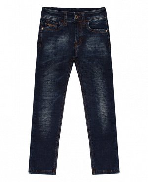 Джинсовые синие брюки для мальчика с начесом 22282-ПМО19