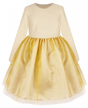 Молочное нарядное платье для девочки 81092-ДН19