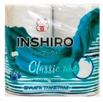 Бумага туалетная INSHIRO classik - БЕЛАЯ-      2-х слойная, с рисунком   4 рулона