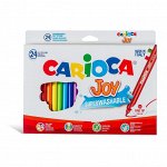 Фломастеры 24 цвета Carioca Joy, 2.6 мм, в картонной коробке