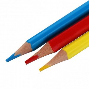 Карандаши цветные 24 цвета Funcolor пластиковые, в картонной тубе, МИКС
